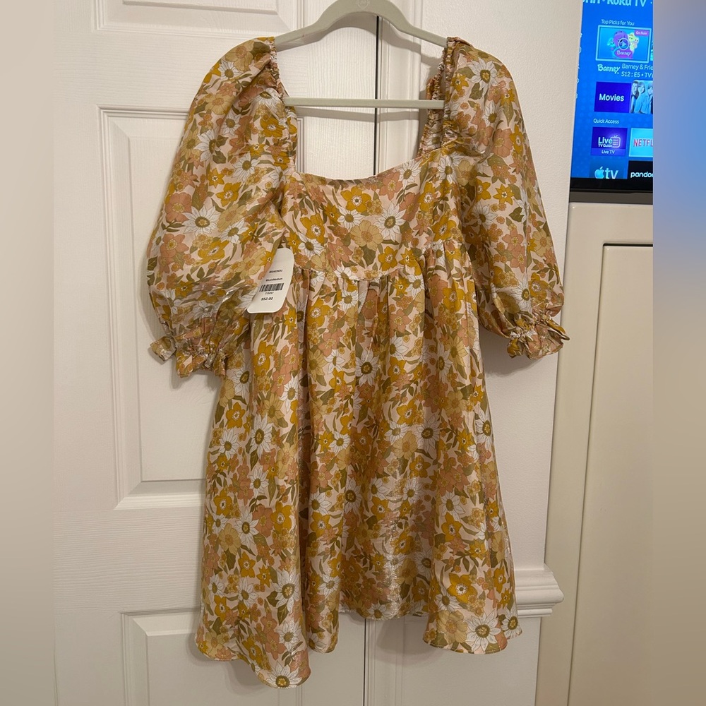Floral Puff Sleeve Dress